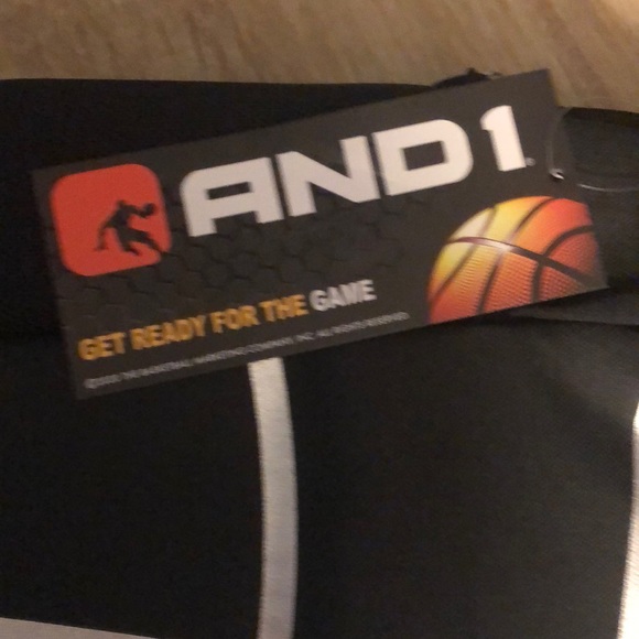 AND1 backpack school book bag black/white - Picture 2 of 5